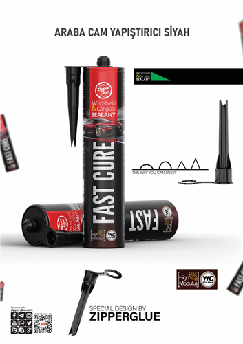 ZİPPER GLUE SİYAH SİLİKON 410GR  KL:24 